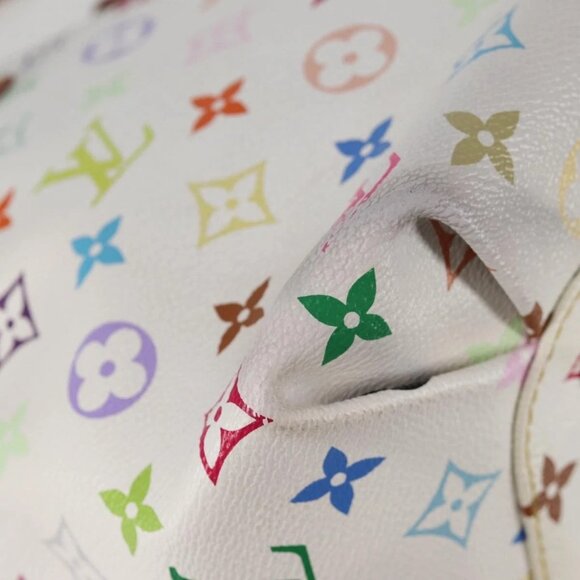 LOUIS VUITTON Monogram Multicolor Annie GM Tote Bag White M40303 LV Auth 133621V - Picture 3 of 16